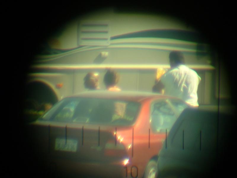 The view through the Scorpion's periscope.