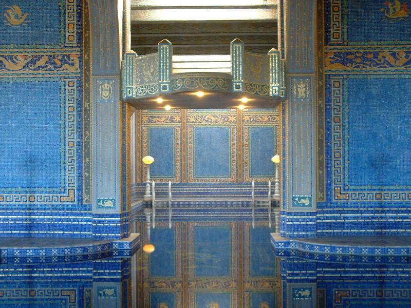Ornate decorations in the Roman Pool.
