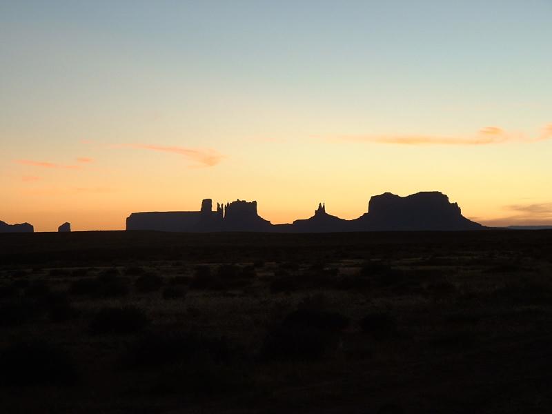 Sunset at Monument Valley.