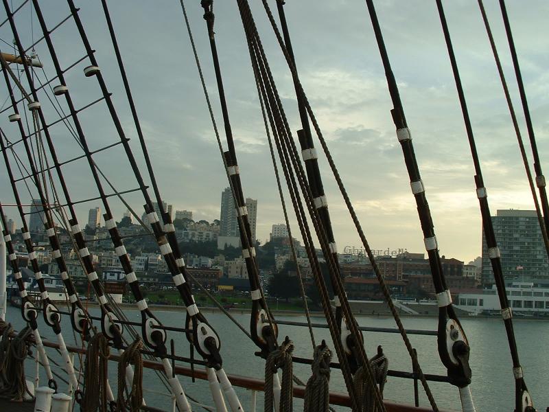 On one of the ships in the Maritime museum, San Francisco