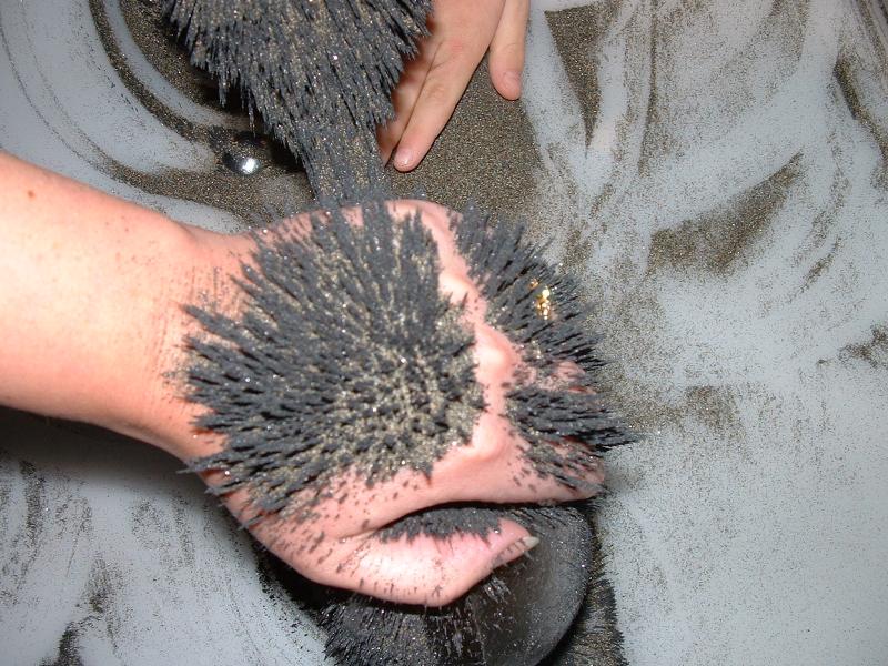 'Black Sand' and magnets, The Exploratorium, San Francisco