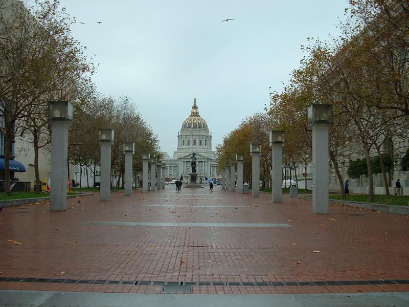 United Nations Plaza and City Hall, San Francisco