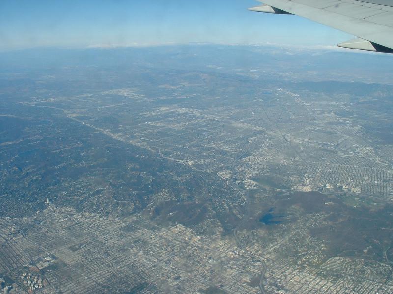 View from plane window on the way to New York