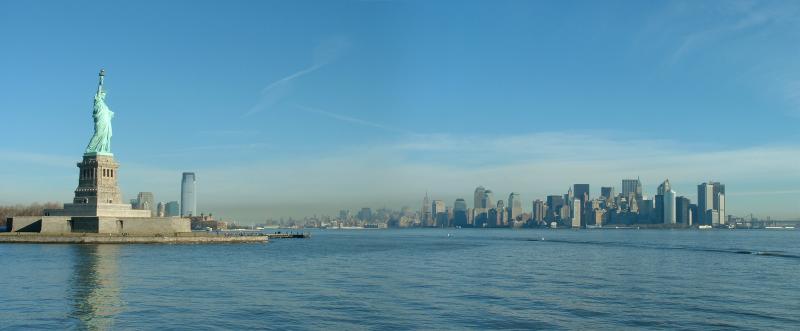 Statue of Liberty and Manhattan Skyline