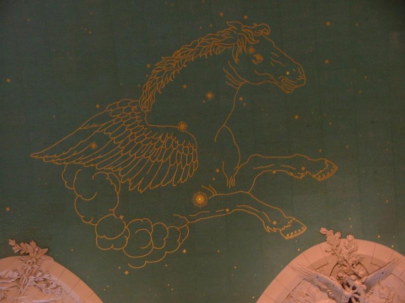 Laser-light show in Grand Central Terminal, New York City