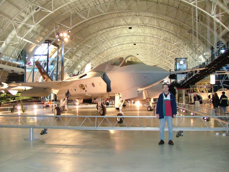 Rob and the Lockheed Martin X-35B Joint Strike Figher, Steven F. Udvar Hazy Center, Washington DC