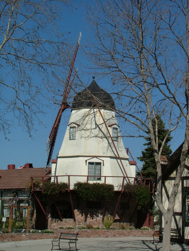 One of the windmills in Solvang, California