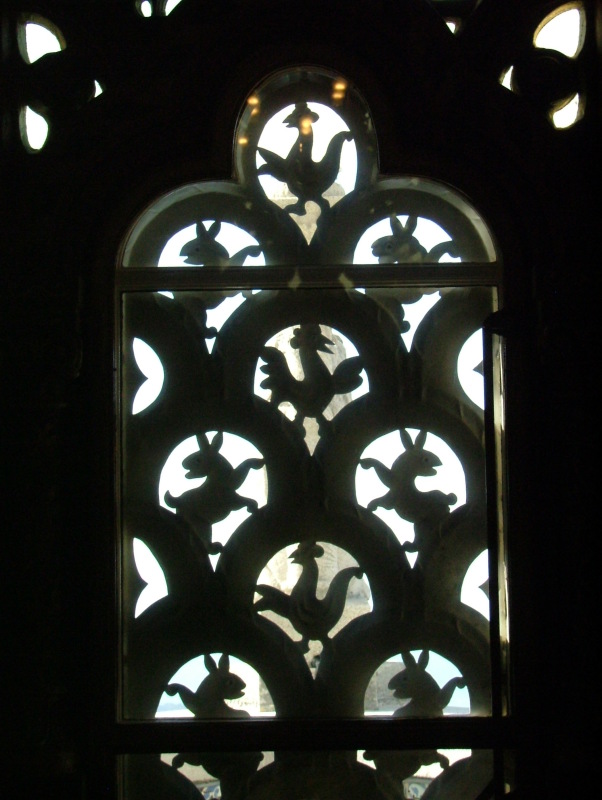 Ornate screens in a tower room, Casa Grande, Hearst Castle, San Simeon, California
