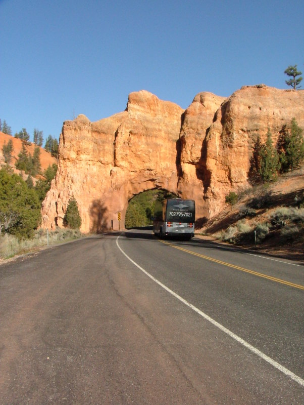 An arch on the way to/from Bryce Canyon, Red Canyon, Utah
