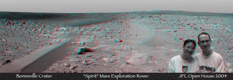 3D Rob and Jo on Mars, Jet Propulsion Labs, May 2004