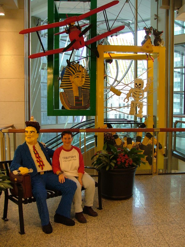 Jo outside the Lego Store, North Bridge Shopping Center, Chicago