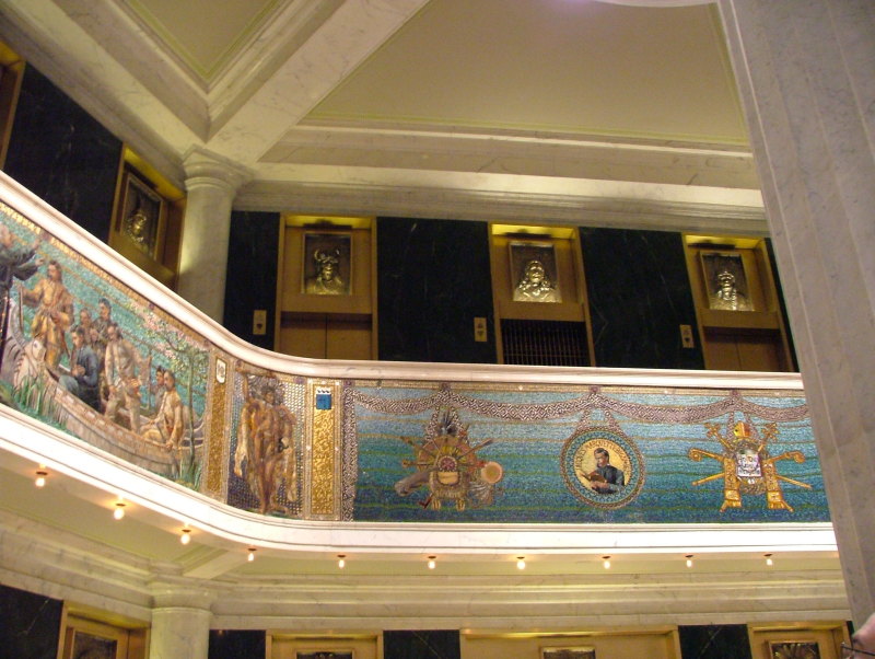 Tiffany Glass, Lobby of the Marquette Building, Chicago