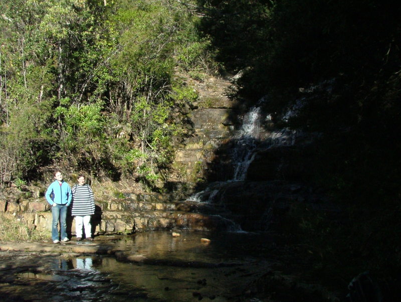 At the waterfall, Lenah Valley, Tasmania