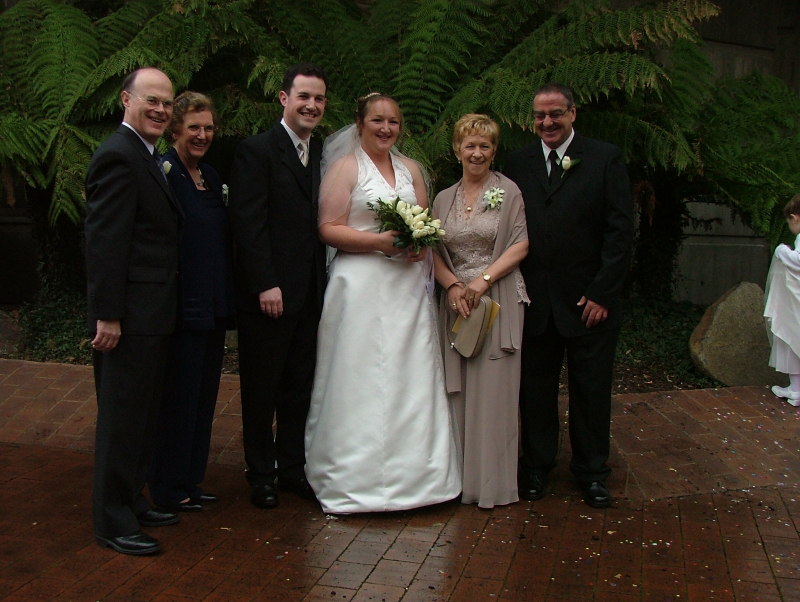 Janet & Peter with their parents, the Wedding! Launceston, Tasmania