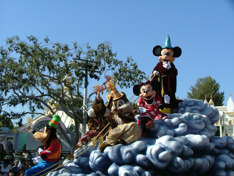 Mickey and friends in a parade, Disneyland, Anaheim, California