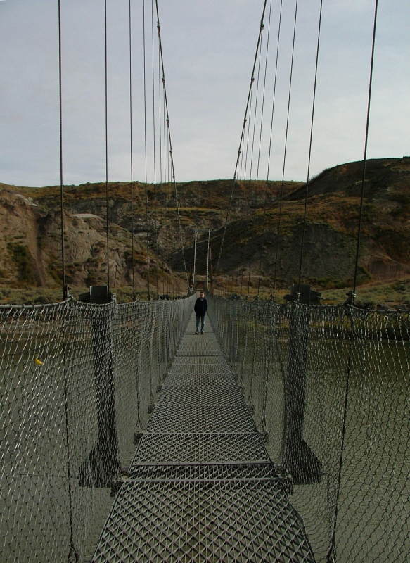 Rosedale Suspension Bridge, HooDoo Drive Trail, Alberta, Canada