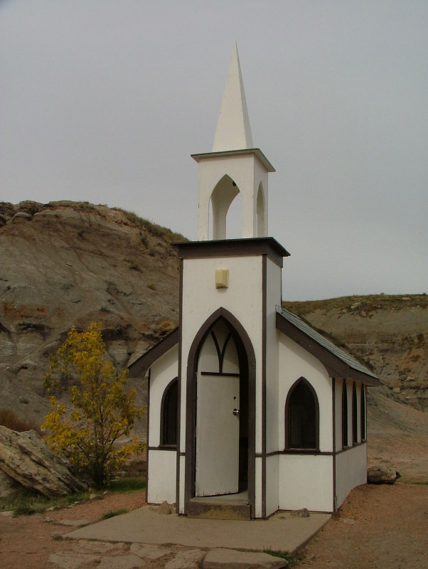 Drumheller's Little Church, Dinosaur Trail, Alberta, Canada