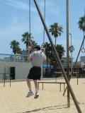 Rob showing off at Muscle beach.