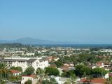 The coast from the clock tower of the Santa Barbara courthouse.
