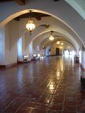 The halls inside the Santa Barbara Courthouse