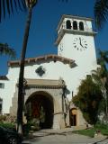 The tower of the Santa Barbara courthouse.
