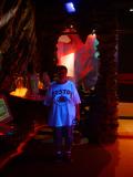 Jo under ultraviolet light in Innoventions.