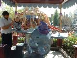 Ken, Helen & Jenny on Dumbo, Disneyland