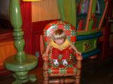 Jenny, on Mickey Mouse's chair.