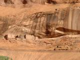 Ruins in the canyon wall, left by the Anasazi.
