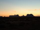 Sunset at Monument Valley.