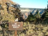 No dogs allowed on this walking trail.