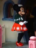 Minnie Mouse in Christmas gear, Disneyland