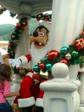 Goofy, dressed up as Santa, Disneyland