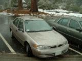 Our car, after driving in the snow.  Sequoia and Kings Canyon