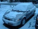Our car in the morning, Sequoia and Kings Canyon