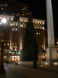 The 'unlit' Christmas tree in Union Square, San Francisco