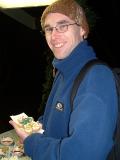 Rob with his self-decorated gingerbread man at San Diego WIld Animal Park
