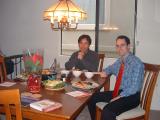 Hai-tan and Rob before starting Christmas lunch