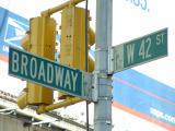 Street sign in Times Square, New York City