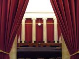 Supreme Court through the curtains, Washington DC