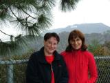 Frances & Jo & the Hollywood sign, Griffith Park, California