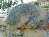 Lions Head spout on lavanderia build by The Chumash Indians, Mission Santa Barbara, Santa Barbara, California