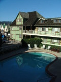 View from the window of Svendsgaard's Danish Lodge, Solvang, California
