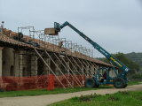 Restoring the roof at La Purisima Mission, Lompoc, California