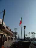 The Mexican Flag, and the sea, Ensenada, Mexico