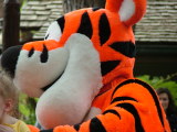 Jo and her Mum meet Tigger in Disneyland, California