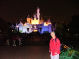 Jo 's Mum in front of the Castle, Disneyland, California