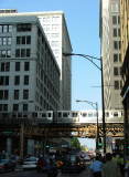 The El, elevated train, Chicago