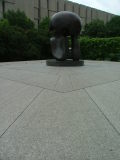 Site of the first self-sustaining controlled chain reaction December 2, 1942, Henry Moore's Nuclear Energy, Chicago