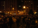Crowd heading back home after the 4th July eve fireworks, Chicago